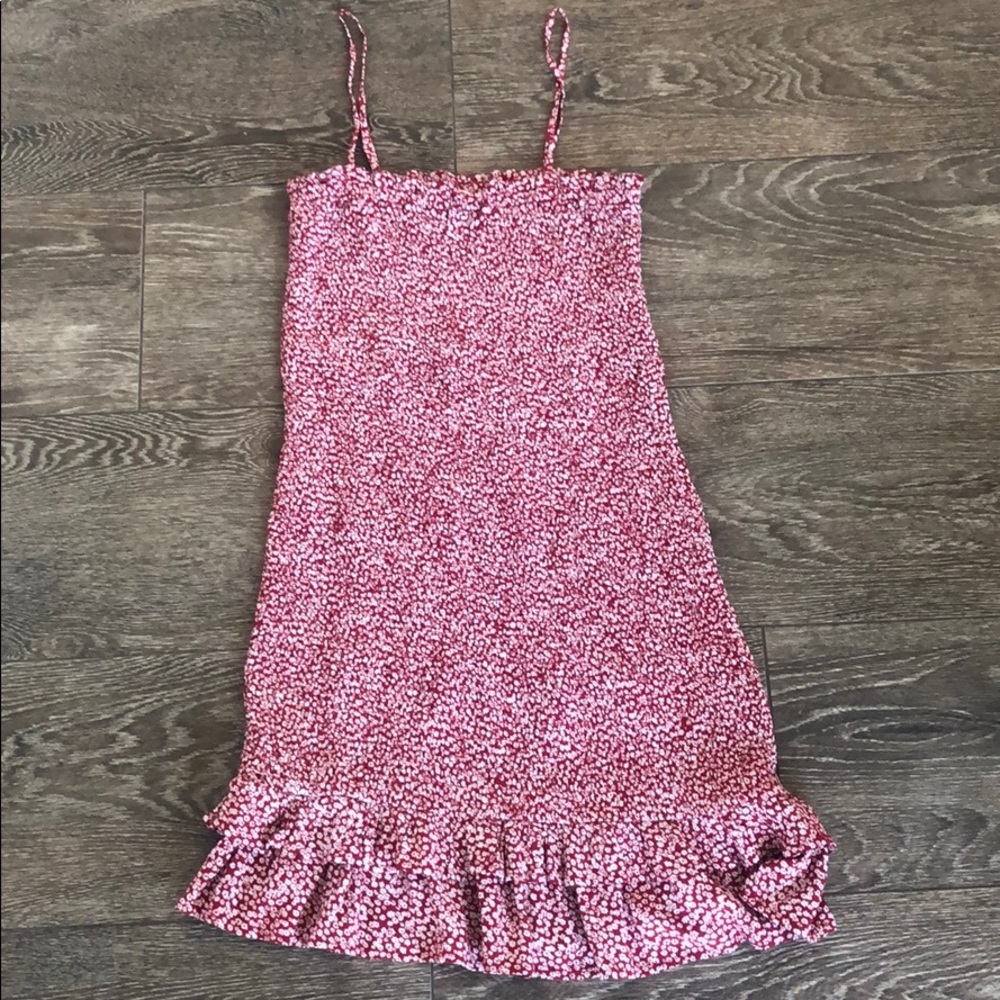American Eagle bodycon floral peplum dress M